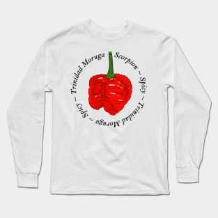 Trinidat Moruga Scorpion Chili pepper sticker jalapeno habanero Long Sleeve T-Shirt